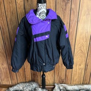 Vintage Inside Edge Womens Coat Ski Jacket Snowboarding Purple Large  80's 90s